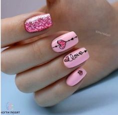 Nails Valentine, Valentine Nail, Heart Nail Designs, Nails Valentines, Heart Nail Art, Nail Designs Valentines, Valentines Day Nails