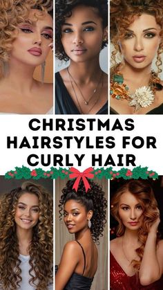 Gorgeous Christmas, Curly Hair Styles, Christmas