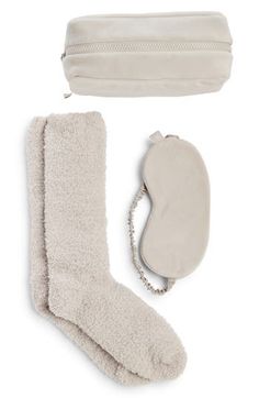 This luxe set makes pampering yourself as easy as it is chic and elegant. Includes eye mask, socks and bag 3 3/4" x 8" eye mask Eye mask is 95% polyester, 5% spandex with 91% silk, 9% spandex lining; socks are 99% polyester, 1% spandex Machine wash, tumble dry Imported Pampering Yourself, Eye Masks, Chic And Elegant, Eye Mask, Decor Ideas, Slippers, Nordstrom, Socks, Mask