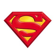 a superman logo with the letter s on it's chest and red letters underneath