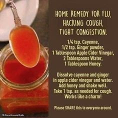 Chest Congestion Remedies, Congestion Remedies, Fire Cider Recipe, Sick Remedies, Home Remedy For Cough, Holistic Remedies, Cough Remedies, Cold Remedies, Natural Therapy