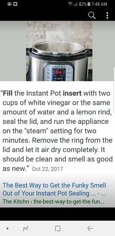 an app showing the instructions for how to make instant pot roast