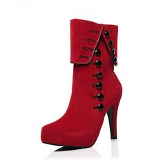 BOOTS 👢 · Eoooh❣❣ · Online Store Powered by Storenvy Detail Couture, Casual High Heels, Suede High Heels, Pumps Heels Stilettos, High Heel Boots Ankle, Red High, Womens Mid Calf Boots, Platform High Heels, Platform Ankle Boots