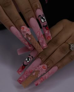 Xxxl Nails, Vacay Nails, October Books, Cartoon Nails, Books Open, Super Cute Nails, Make Some Noise, Fall Acrylic Nails