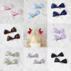 Hairclip Ideas, Ribbon Hair Clip, Boho Halloween, Crochet Hair Clips, Fashion Kawaii, Harajuku Fashion Street, Cat Ears Headband, Disney Collage