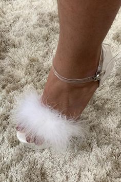 $69.50 - White Platform Stiletto Heel Sandals With Fur - High Heels Bridal Heeled Shoes #highheels #hothighheels #heelsoftheday #heelslover #heelsaddict #heels #sandalsheels #shoes #sandals  #shoesaddict #shoestagram #whiteshoes #platformpumps #platformhighheels #womenshoes #white White High Heel Sandals, Sandals For Ladies, High Heels Sandals, Feminine Women, Bridal Heels, Platform High Heels, White Fur