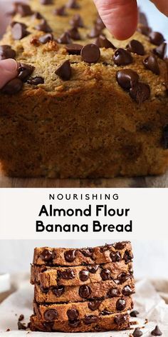 nourishing almond flour banana bread with chocolate chips is the best way to start your morning