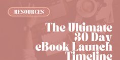 the ultimate 30 day e - book launch time guide