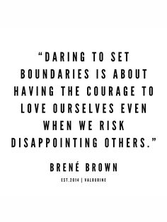 a quote from brene brown on boundaries