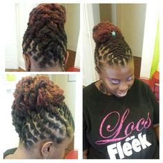 #womenwithlocs #locstyles #locmamas Short Loc Styles For Women, Retwist Locs, Loc Styles For Women, Small Dreads, Hairstyles Locs, Small Locs, Short Loc Styles