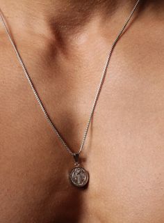 St. Benedict Medal Men's Necklace (SMALL) — WE ARE ALL SMITH: Men's Jewelry & Clothing. Dana Loesch, St Benedict Medal, Benedict Medal, Mens Necklace Pendant, Talisman Necklace, St Benedict, Mens Pendant, Men's Necklace, Stainless Steel Pendant