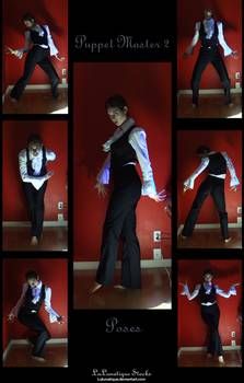 a collage of photos shows a woman in black pants and white shirt, dancing