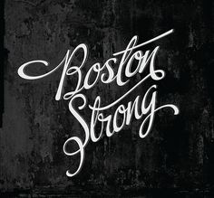 the boston story written in white on a black background