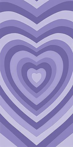 a heart shaped pattern in shades of purple and white on a light blue background with horizontal stripes