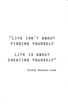 george bernard shaw quote about finding yourself and finding your self on white paper with black ink