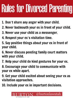 rules for divored parents