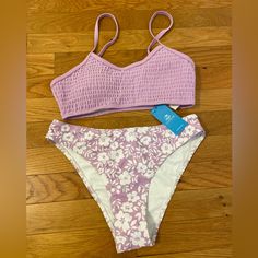 Size Small (Top And Bottom) - Cupshe Bikini. New With Tags. Cupshe Bikinis, Cute Swimsuits, Small Tops, Color Purple, Womens Swim, Swimming, Tags, Purple, Women Shopping