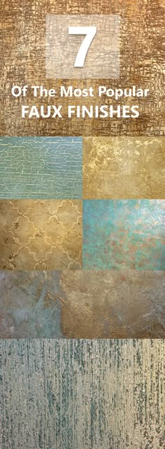 an image of the cover of seven of the most popular faux finishes by various artists