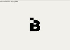 a black and white logo with the letter b