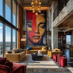 High Ceiling Small Living Room, Miami Decor Interior Design, Brutalism Interior Design, Maximalism Design, Home Decor And Organization, Game Room Ideas, Cozy Bohemian, Modern Penthouse, Glamour Decor