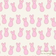 pink bunny silhouettes on a white background with the words, hallie finch design