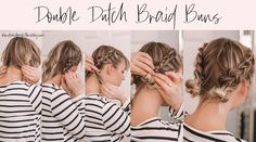 4 Go-To Hairstyles That Take Less Than 15 Minutes | Blonde & Ambitious Blog Cute 5 Minute Hairstyles, 5 Minute Hairstyles For School, Step By Step Wedding Hairstyles, Easy Half Up Hairstyles, Dutch Braid Bun, Five Minute Hairstyles, Lazy Girl Hairstyles, Easy Toddler Hairstyles