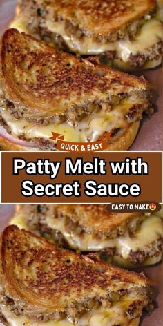 patty melt with secret sauce is an easy to make sandwich