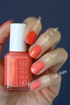 Orange Nail, Pretty Nail Colors, Colorful Nail Designs, Nail Polish Designs, Fancy Nails, Nail Polish Colors