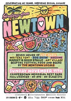 the poster for newton's new town festival