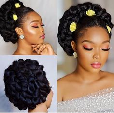 Afro Wedding Hairstyles, Bride Hairstyles Updo, Bridal Hair Inspiration, Bridal Hair Updo, Short Sassy Hair