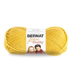 bernat softee chunk yarn in yellow