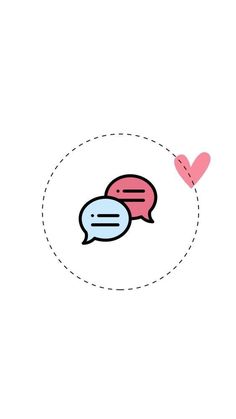 two speech bubbles with hearts in the background