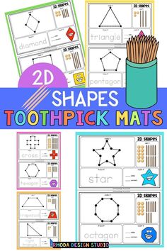 three different shapes and numbers to help students learn how to use them