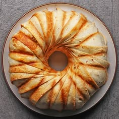 a bundt cake sitting on top of a white plate