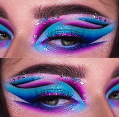 eye makeup😍 Kawaii Eyeshadow, Carnaval Makeup, Makeup Things, Eye Makeup Styles, Fun Makeup, Alternative Makeup, Unique Makeup, Pinterest Makeup, Beautiful Eye Makeup