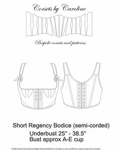 Regency Pattern, Stays Pattern, Plus Size Corset Tops, Under Bust Corset, Corset Styles, Regency Period, Money Collection, Corset Pattern, Steel Boned Corsets