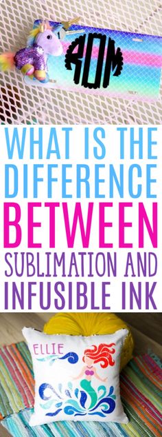 an image of what is the difference between sublimation and infusible ink