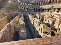 the interior of an ancient roman amphit