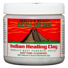 100% Calcium Bentonite Clay for external use only. Does not contain: Additives, or animal products Version 2! Supplied with a non-tear Calcium Bentonite Clay security sticker on the lid. Version 2! Supplied with a non-tear Calcium Bentonite Clay security sticker on the lid. Product does not come with an inner seal. Laser printed lot numbers and expiration dates on bottom of jar. Important Note: Do not leave clay mask on skin longer than 5-10 mins for delicate skin; this will reduce redness/dryin Indian Healing Clay Mask, Aztec Secret Indian Healing Clay, Treating Cystic Acne, Calcium Bentonite Clay, Indian Healing Clay, Healing Clay, Cheap Skin Care Products, Cleansing Mask, Bentonite Clay