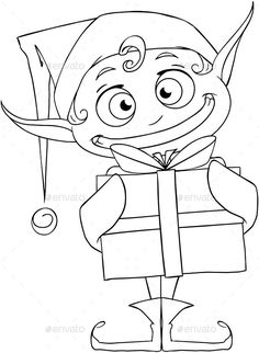 a cartoon character holding a present in his hands - miscellaneous objects / arts & crafts