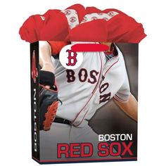 the boston red sox baseball team bedding set is in a box with its logo on it