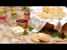 some cookies and jams on a table