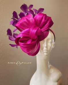 Cloud Dress, Tea Party Outfit, Furniture Makeover Inspiration, Fascinator Hats Diy, Kentucky Oaks, Dressy Hats, Kentucky Derby Fascinator, Purple Eggplant, Royal Ascot Hats