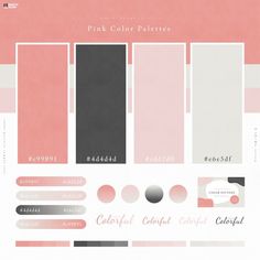 the pink color palettes are all different colors