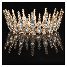 This queen crown is a rich statement in clusters, with a retro and charm. A classic crown for ladies and girls. The full crown design is matched with gold-plated metal to show the beauty of the crown. It is very suitable for Halloween, Thanksgiving, theater, cosplay, dance parties, birthdays, celebrations, holidays, anniversaries, weddings, fancy dress parties or any other special occasions. It is a great gift for friends, wives, etc. Color: White. Fairy Queen Crown, Crowns And Tiaras, Prom Tiaras, Fantasy Crown, Queens Tiaras, Princess Fairytale, Wedding Hair Jewelry, Bride Crown, Dance Parties