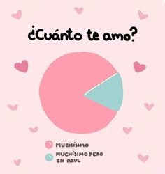 a pink background with hearts and the words cuanto te amo?