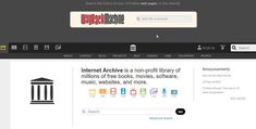 the internet archive is displayed in this screenshote image, which includes an article about how to use it