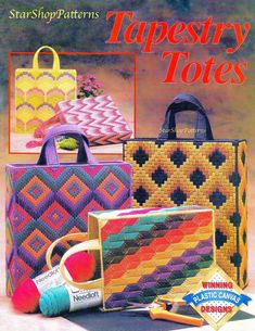 the cover of starshop patterns tapestry totes