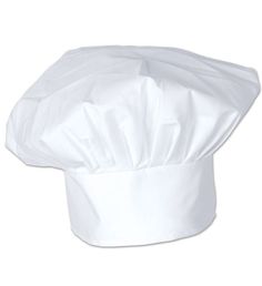 a white chef's hat on a white background