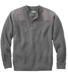 Inspired by those worn by the British S. A. S. Commando Regiments in World War II, this sweater offers a neat, trim appearance while allowing for maximum flexibility and warmth. Slightly Fitted: Relaxed through the chest and sleeve, with a slightly slimmer waist. 100% merino lambswool, 21 oz. Shoulder and elbow patches: 100% cotton. Handwash and dry flat, or dry clean. Warm wool sweater like those worn by the British Commandos in World War II. Excellent resiliency and shape retention. Four-butto Henley Top Men, Commando Sweater, British Commandos, Teaching Mens Fashion, Mens Fashion Work, Swag Men, Henley Sweater, Classy Men, Mens Henley